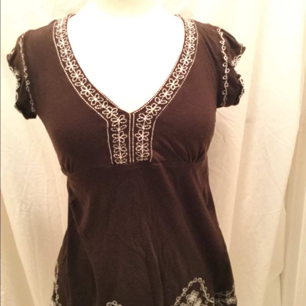 BCBGmaxazria M Boho Top Brown